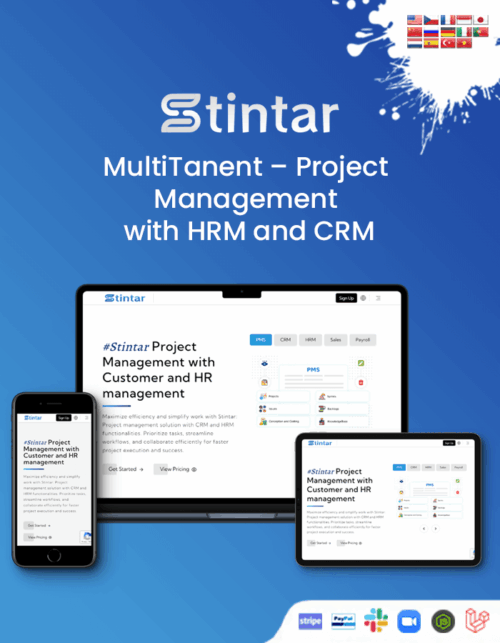Stintar SAAS MultiTanent - Project Management with HRM and CRM
